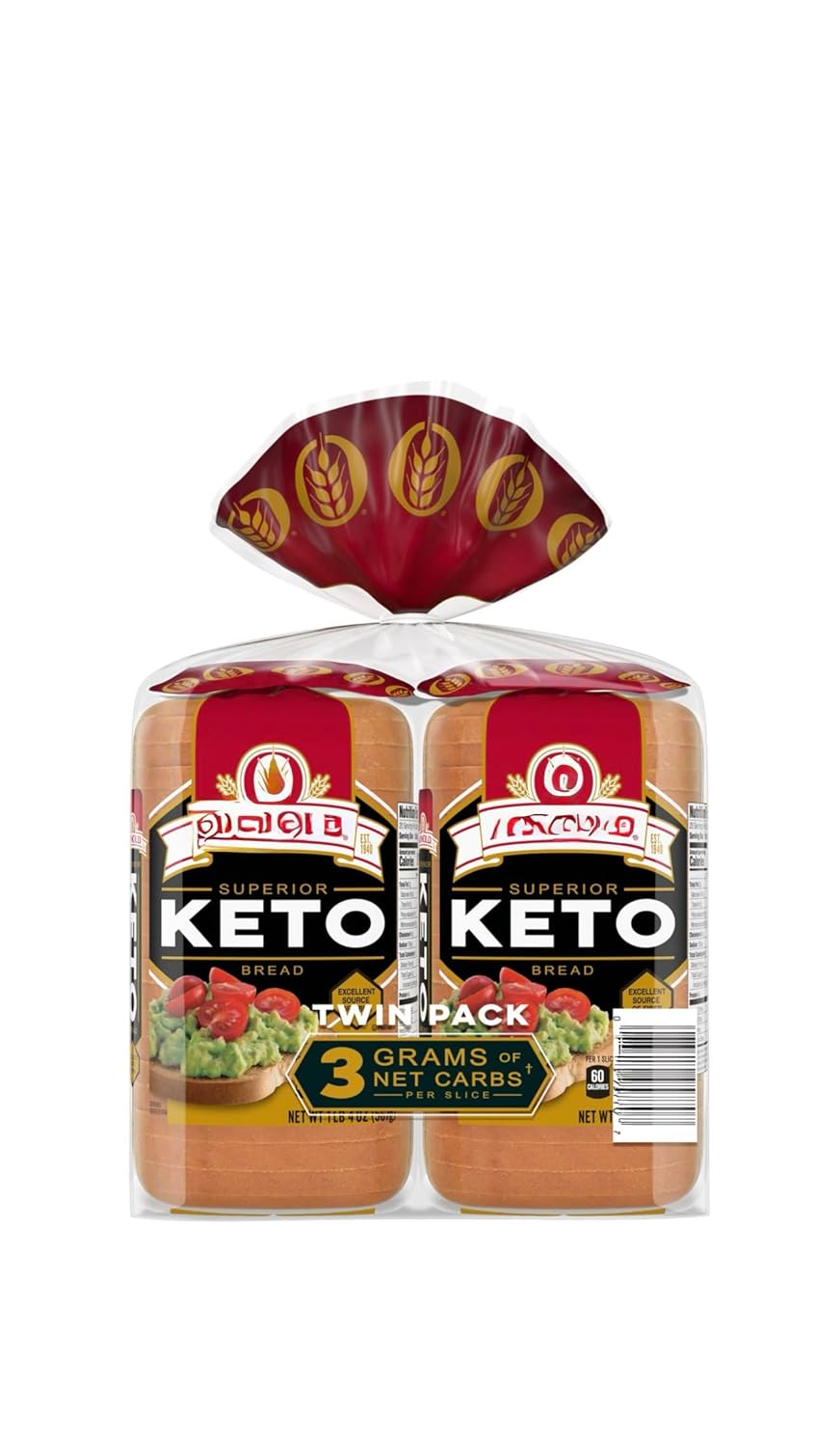 Superior Keto Bread 20 oz. 3 Net Carbs Per Serving pack of 2