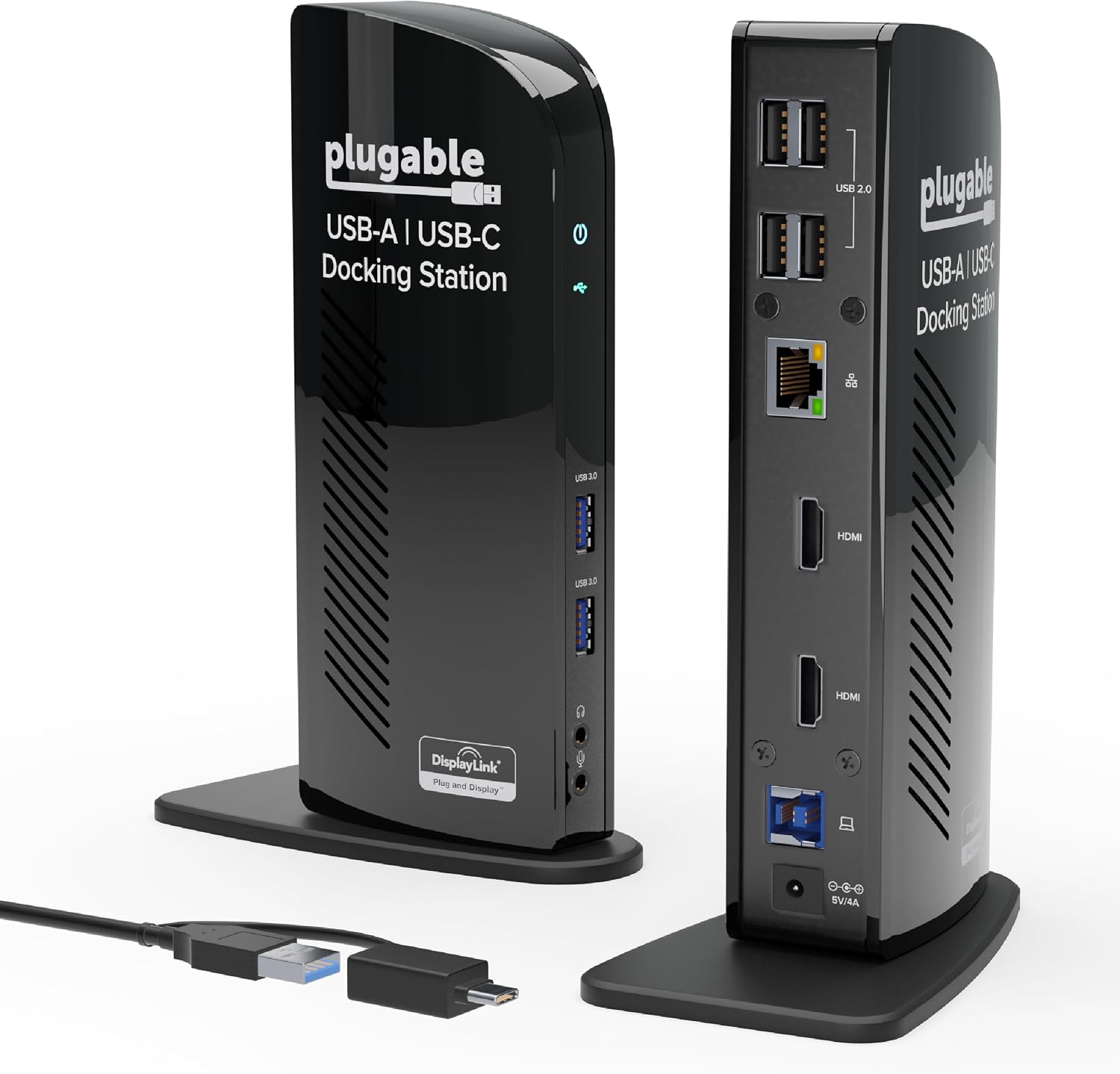 Plugable USB 3.0 Universal Laptop Docking Station, Dual HDMI Monitor