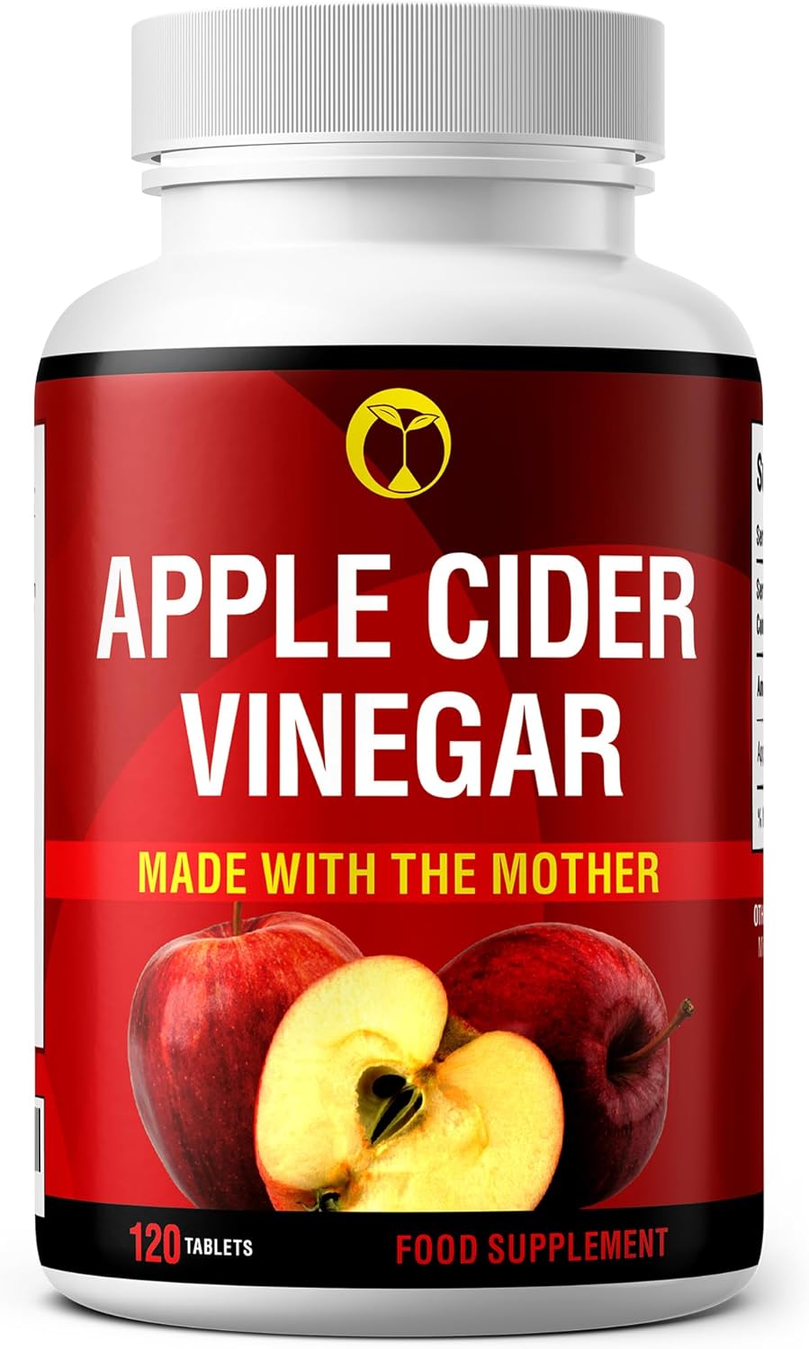 Apple Cider Vinegar with The Mother | Raw & Unfiltered | 120 Tablets | Made in The UK | Vegan Friendly & Gluten Free (120)