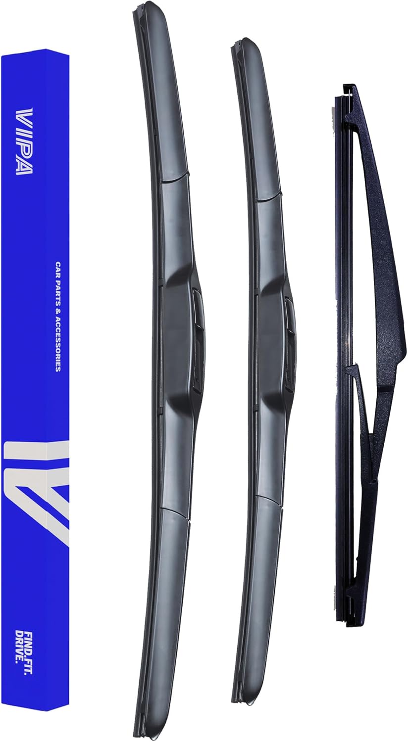 Vipa Car Parts Premium Wiper Blade Set | fits: HYUNDAI TUCSON SUV (Jun 2015 to Dec 2020) | All-Weather Performance | Durable, Streak-Free Windshield Wipers | Easy Installation