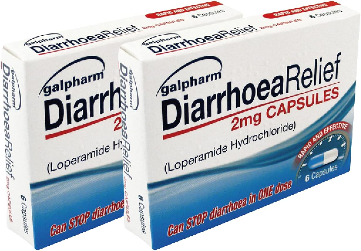 6 Galpharm Diarrhoea Relief 2mg Capsules (Pack of 2)