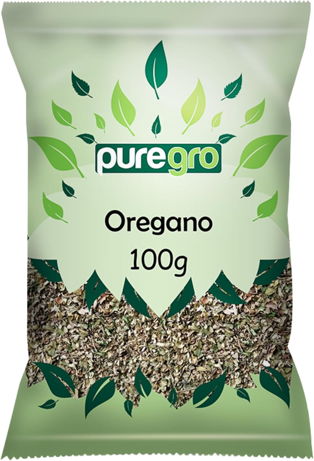 Puregro Oregano 100g | Premium Dried Oregano Leaves | Aromatic & Flavourful | Ideal for Italian, Mediterranean & Mexican Dishes | Perfect for Pizza, Pasta, Salads & Sauces | Weight 100g | Pack of 1