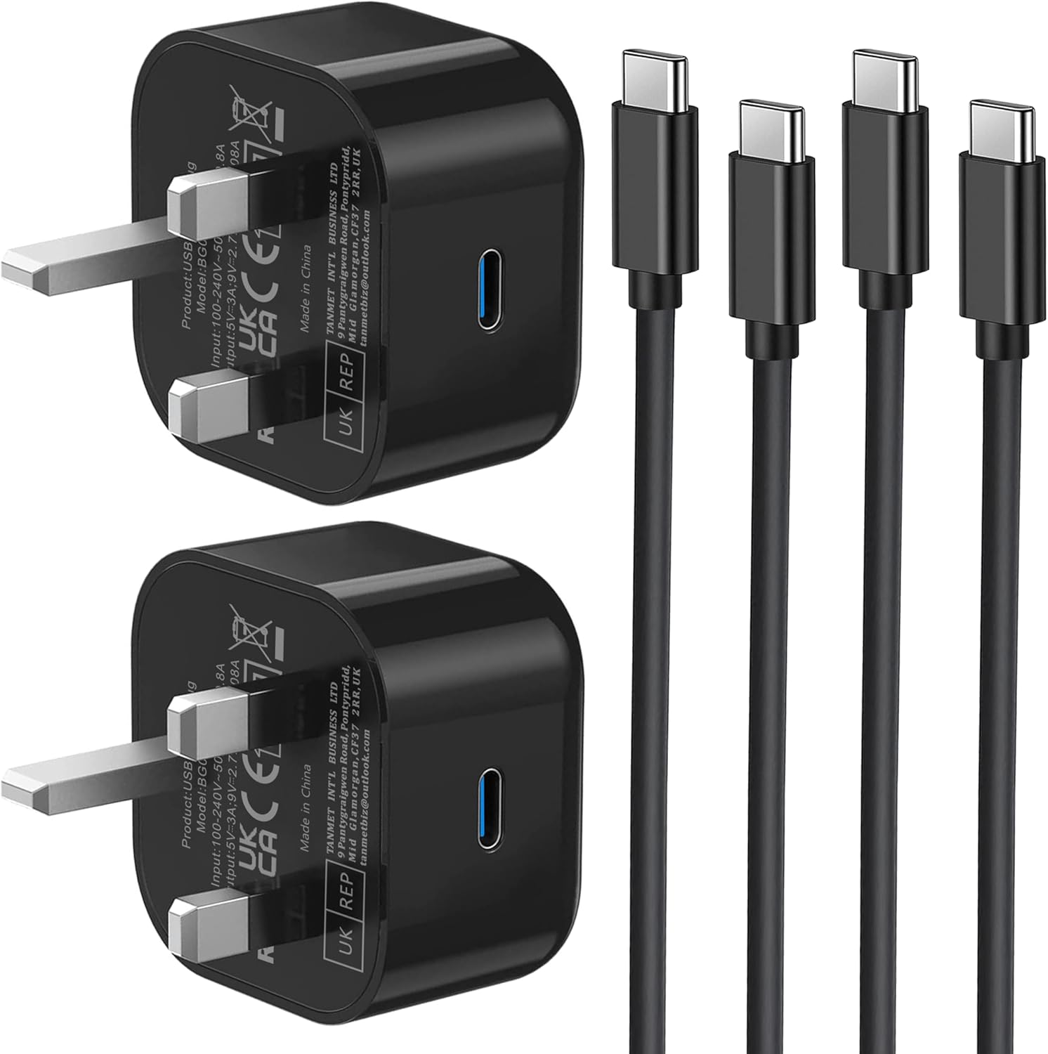 Samsung Fast Charger Plug and Cable 2Pack, USB C PD Charging Plug with Type C USBC Lead for Samsung Galaxy S24/S23/S22/S21/S20 fe/A16/A15/A14/A13/A12/A32/A33/A34/A35/A52/A53/A54/A55/A20E/A21S/A05S