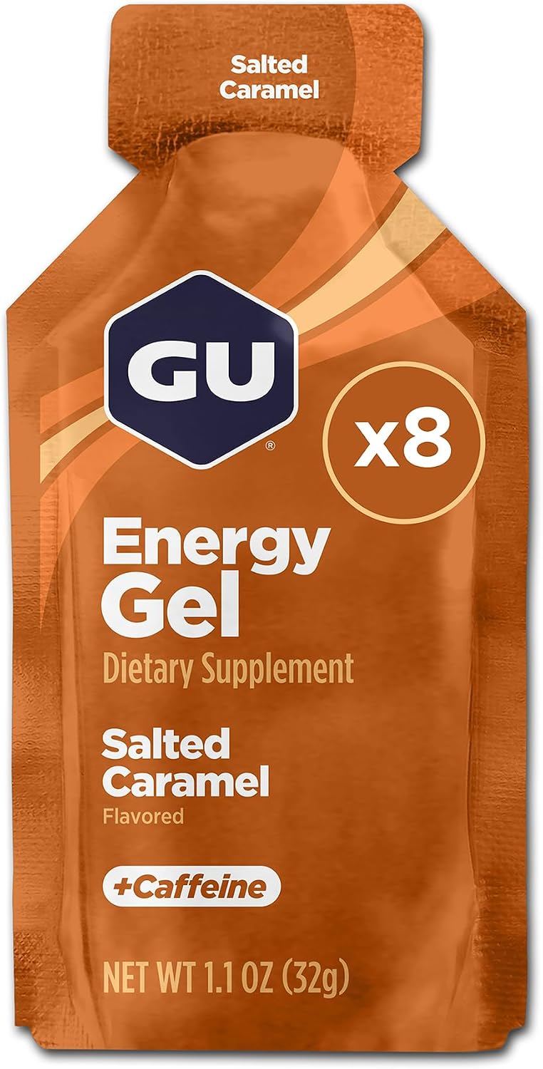 GU Energy, Original Energy Gels, Salted Caramel - 8 Count
