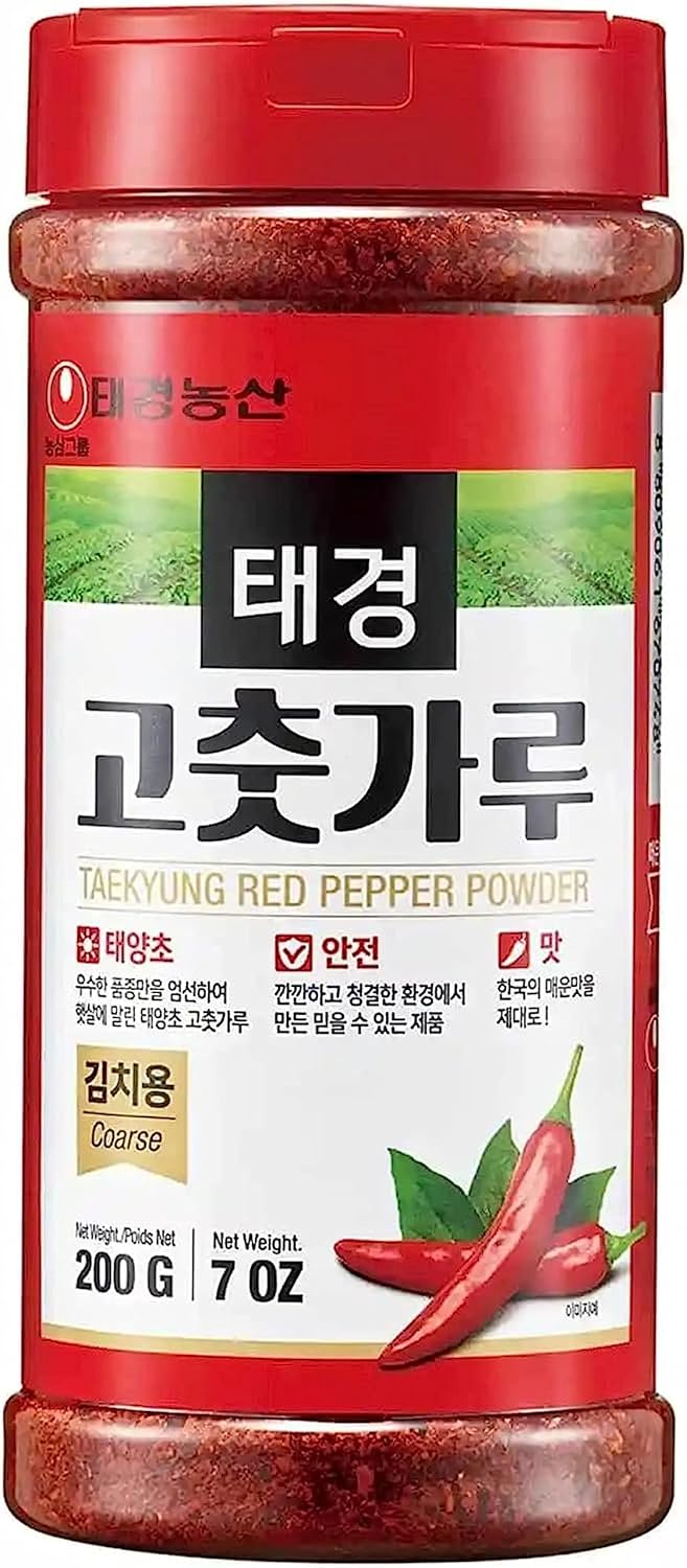 Taekyung Red Pepper Powder 200G (Flake, 7oz) - Chili Powder for Asian Food