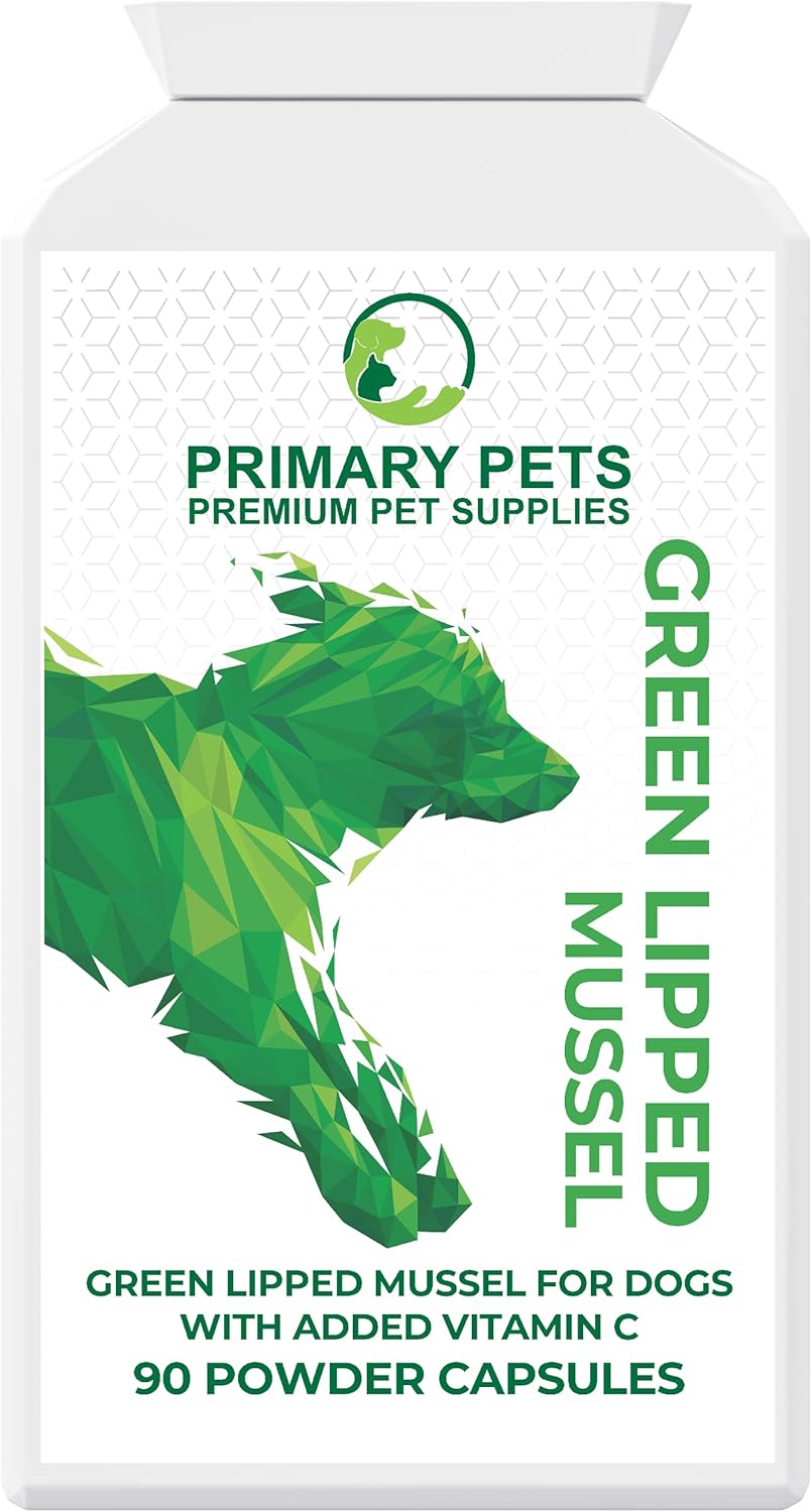Green Lipped Mussel for Dogs, 90 Powder Capsules, Natural Omega 3 Joint Supplements for Dogs, Premium New Zealand Mussel to Support Mobility and Daily Vitality