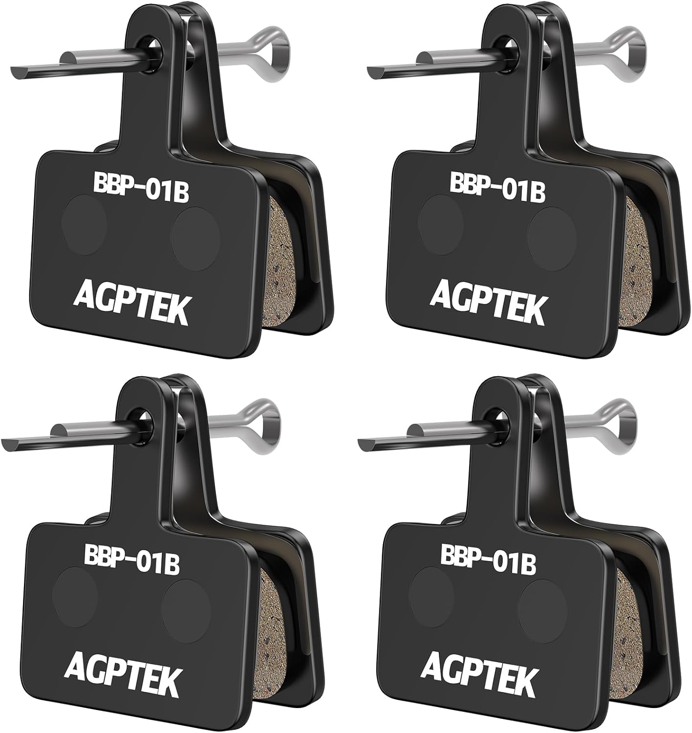 AGPTEK Bike Brake Pads, Resin Disc Brake Pads for Bicycle, Road Bike, Hybrid Bike, City Bike