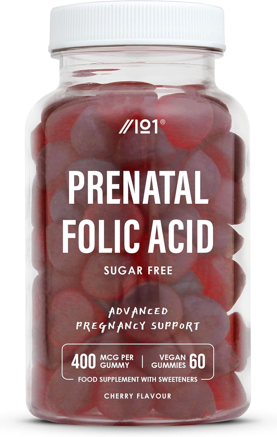 Prenatal Folic Acid Gummies 400mcg | Sugar Free Chewable | 2 Months Supply | Vegan & Gluten Free | Pregnancy Care – Prenatal Health & Maternal Tissue Growth During Pregnancy | Made by ALPHA01®