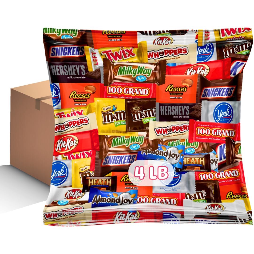 Assorted Chocolate Variety Pack - Individually Wrapped Party Chocolate Assortment (4 LB)