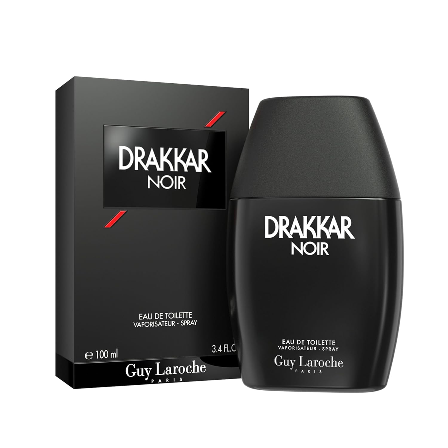 Guy Laroche Drakkar Noir Iconic Designer Fragrance - Intense & Powerful Eau de Toilette - Fougere Blend & Aromatic Spices - Long Lasting Mens Cologne - Day and Evening Scent