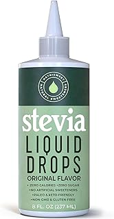 Stevia Liquid Drops, 8 Fl oz, 1823 Servings, Pure Concentrated Drops with Zero Calories & Zero Carbs, Delicious Sugar Substitute Great for Keto & Paleo Diets, by Natrisweet