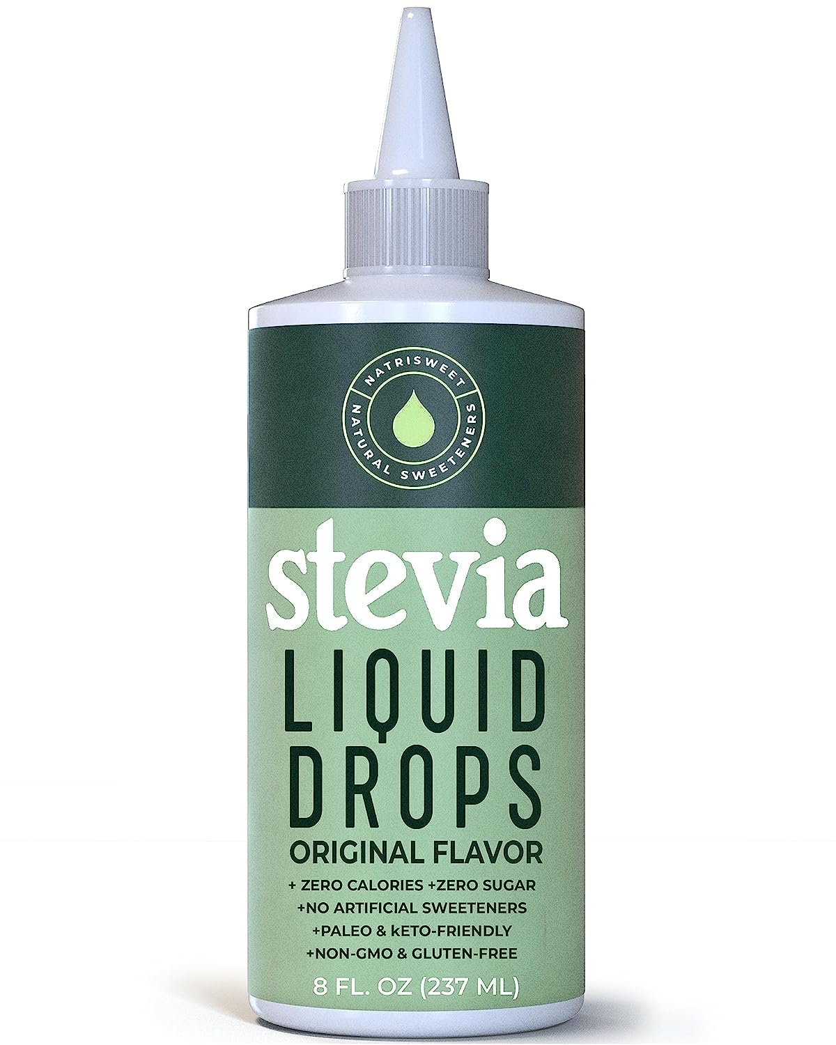 Stevia Liquid Drops, 8 Fl oz, 1823 Servings, Pure Concentrated Drops with Zero Calories & Zero Carbs, Delicious Sugar Substitute Great for Keto & Paleo Diets, by Natrisweet