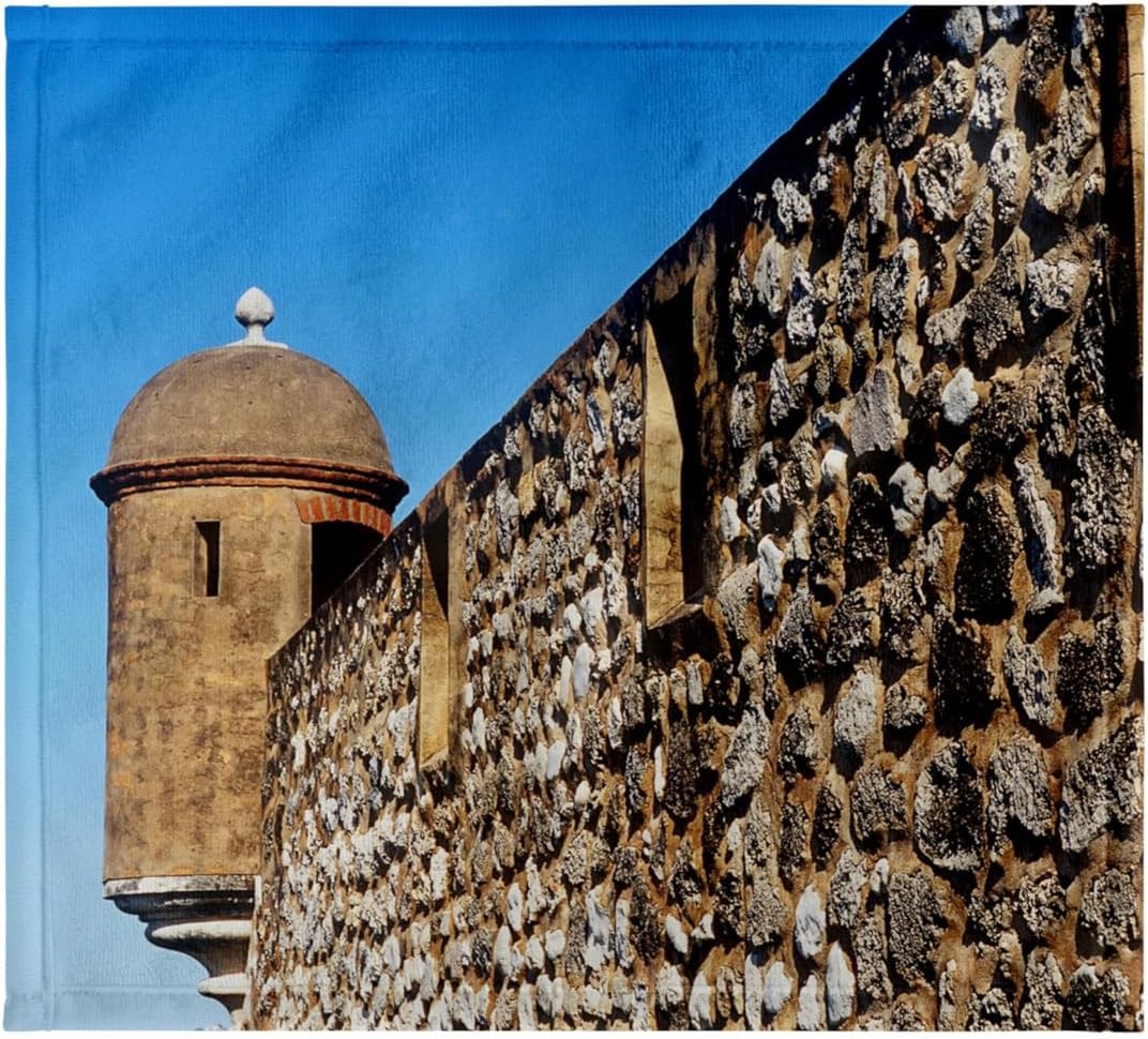 3dRose 11x12 Wash Cloth for Face and Body - San Felipe Fortress, Peninsula Bahia de Puerto Plata-CA14 GJO0052 - Greg Johnston Fortifications