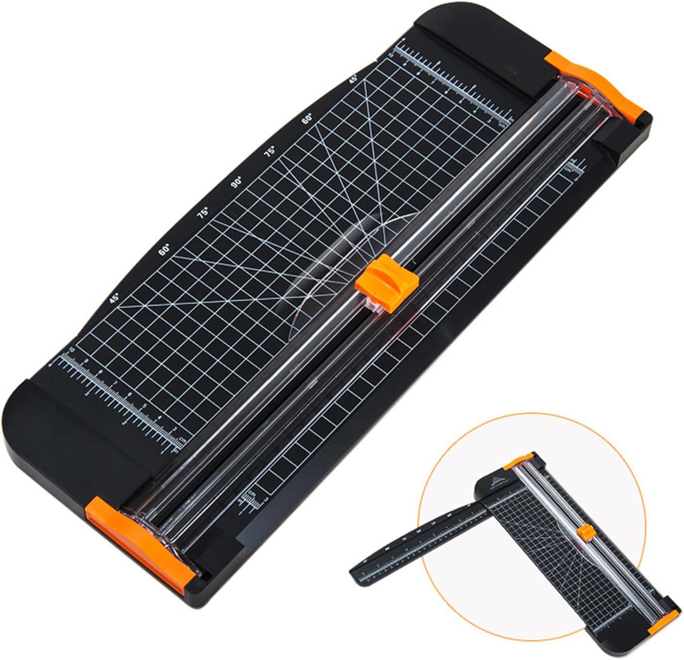 A4 Paper Cutter,38CM Paper Trimmer Portable Guillotine Scrapbooking Tool with Automatic Security Safeguard for Scrapbooking, Labels,Coupon,Card,Craft Paper and Photos(Black)