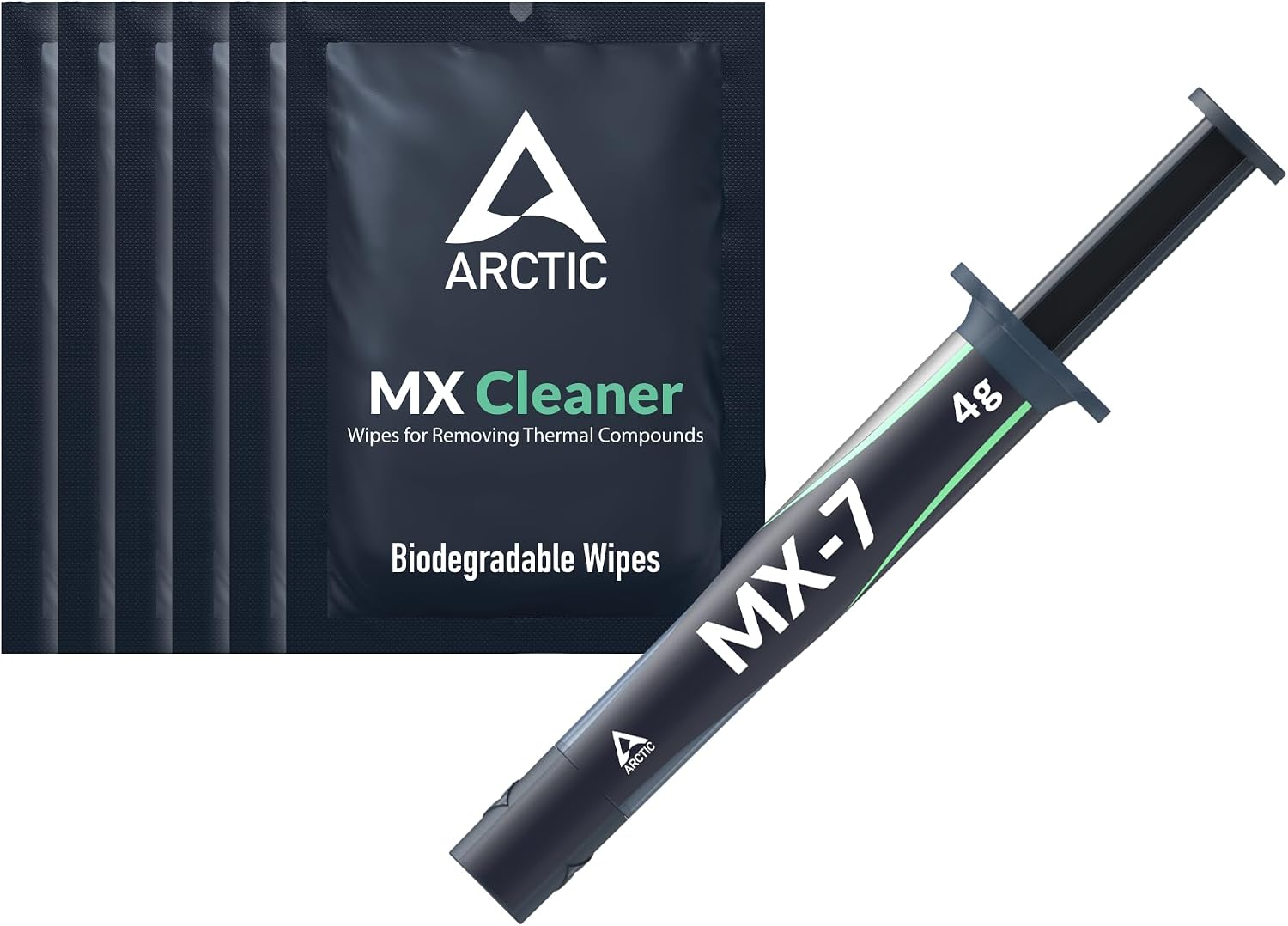 ARCTIC MX-7 (4 g, incl. MX-Cleaner) - Ultimate Performance Thermal Paste | For CPU, consoles, processors, graphics cards, laptops, high conductivity, long life, non-conductive&capacitive