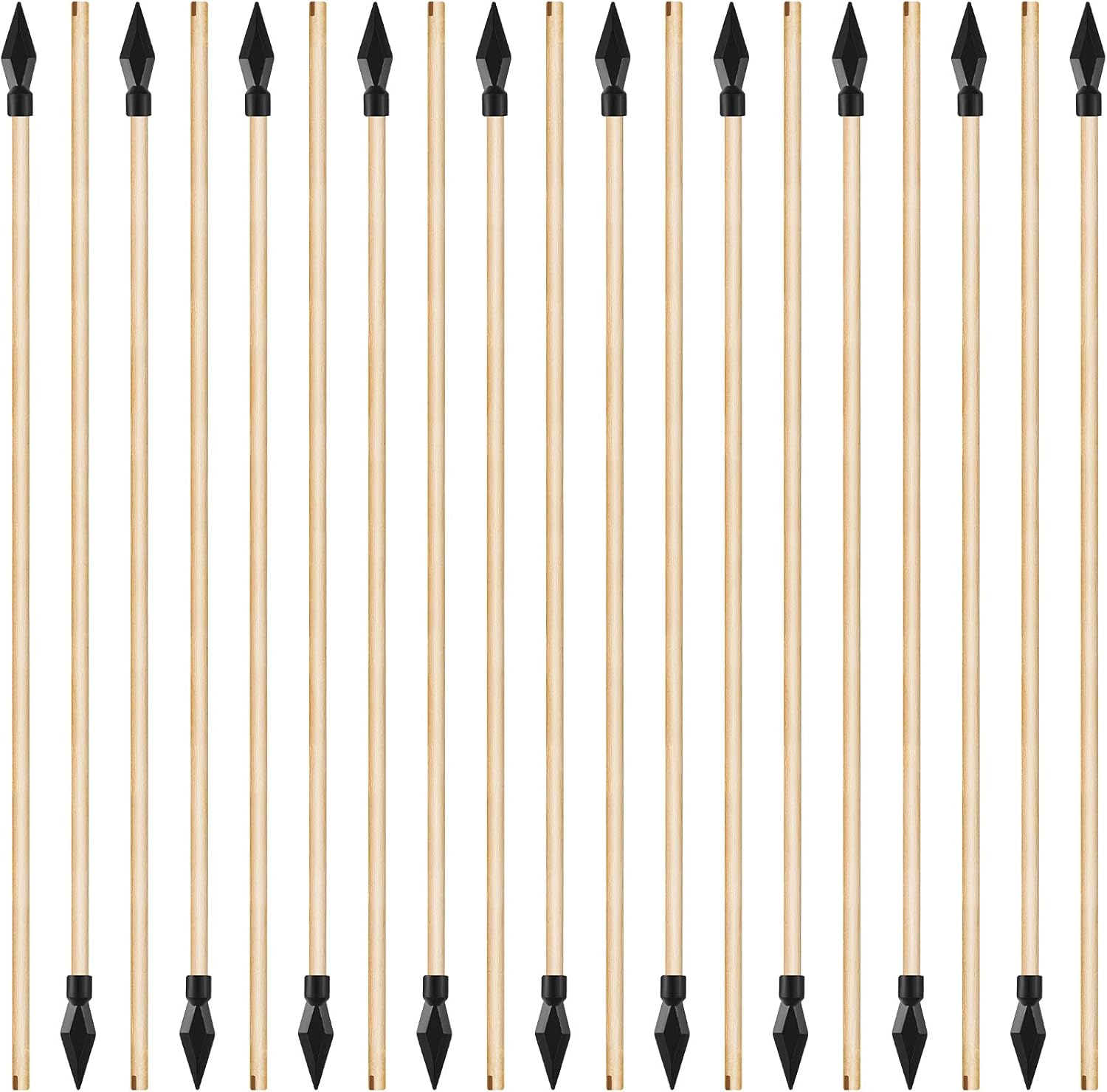 Skylety 20 Pieces Wooden Arrows for Archery Soft Rubber Wooden Arrow Wooden Arrows Bows Rubber Toy Arrows Outdoor Halloween Cosplay Costume Decoration