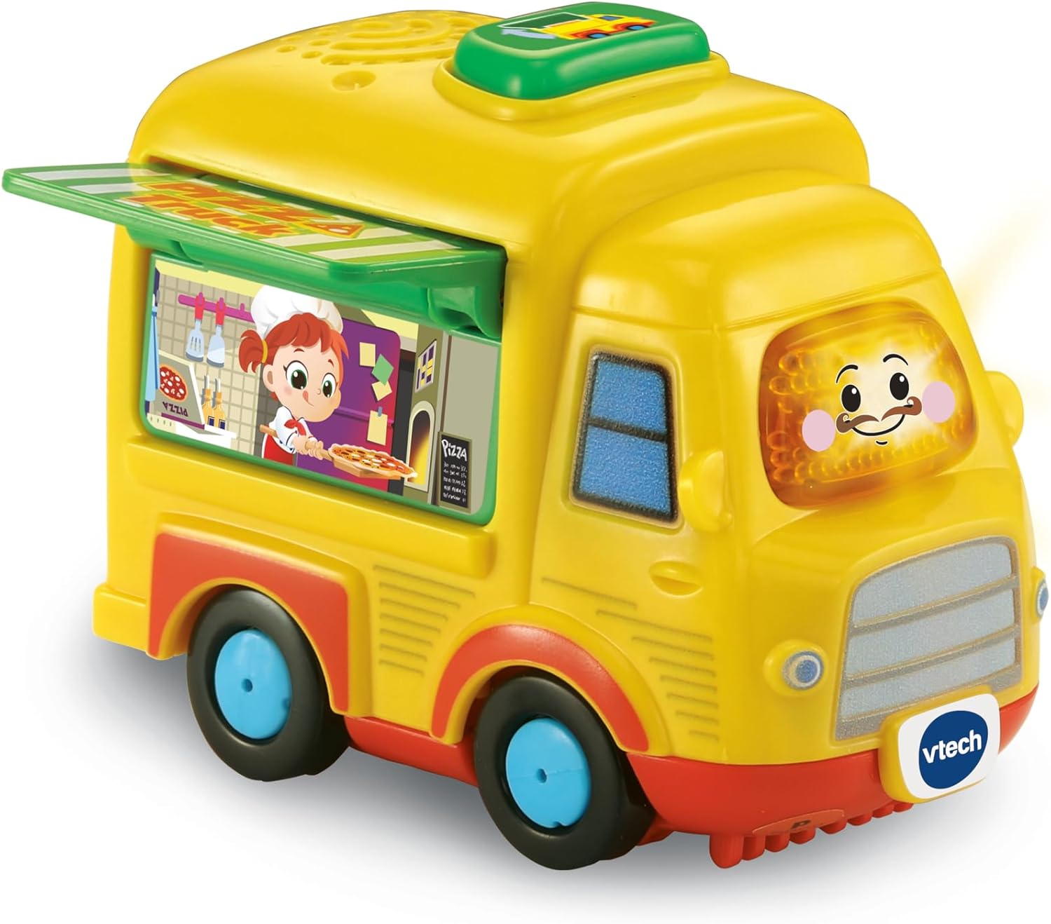 VTech Toot-Toot Drivers Pizza Truck, Interactive Toddlers Toys for Pretend Play with Lights and Sounds, Suitable for Boys & Girls Ages 1, 2, 3, 4+ Years, English Version