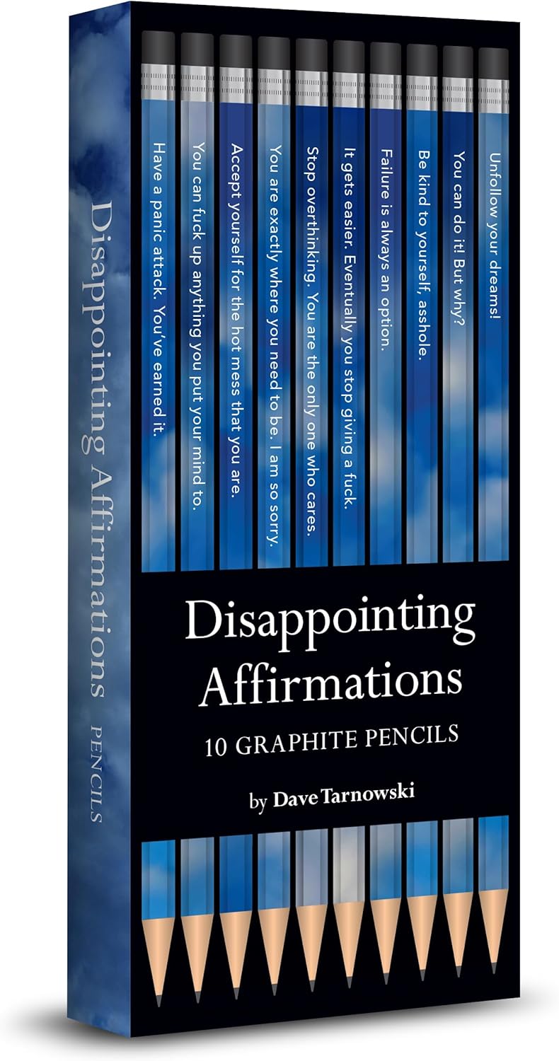 Chronicle Books Disappointing Affirmations Pencils