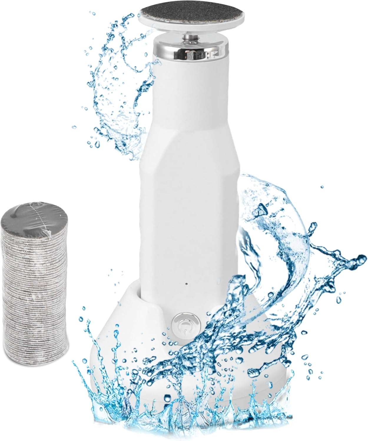 Electric Foot Callus Remover, Dioche 650 RPM Electric Foot File, Adjustable Speed, USB Charging, Removable and Washable, with 60pcs Replacement Sandpaper Disk, for Dead Cracked Hard Skin Calluses