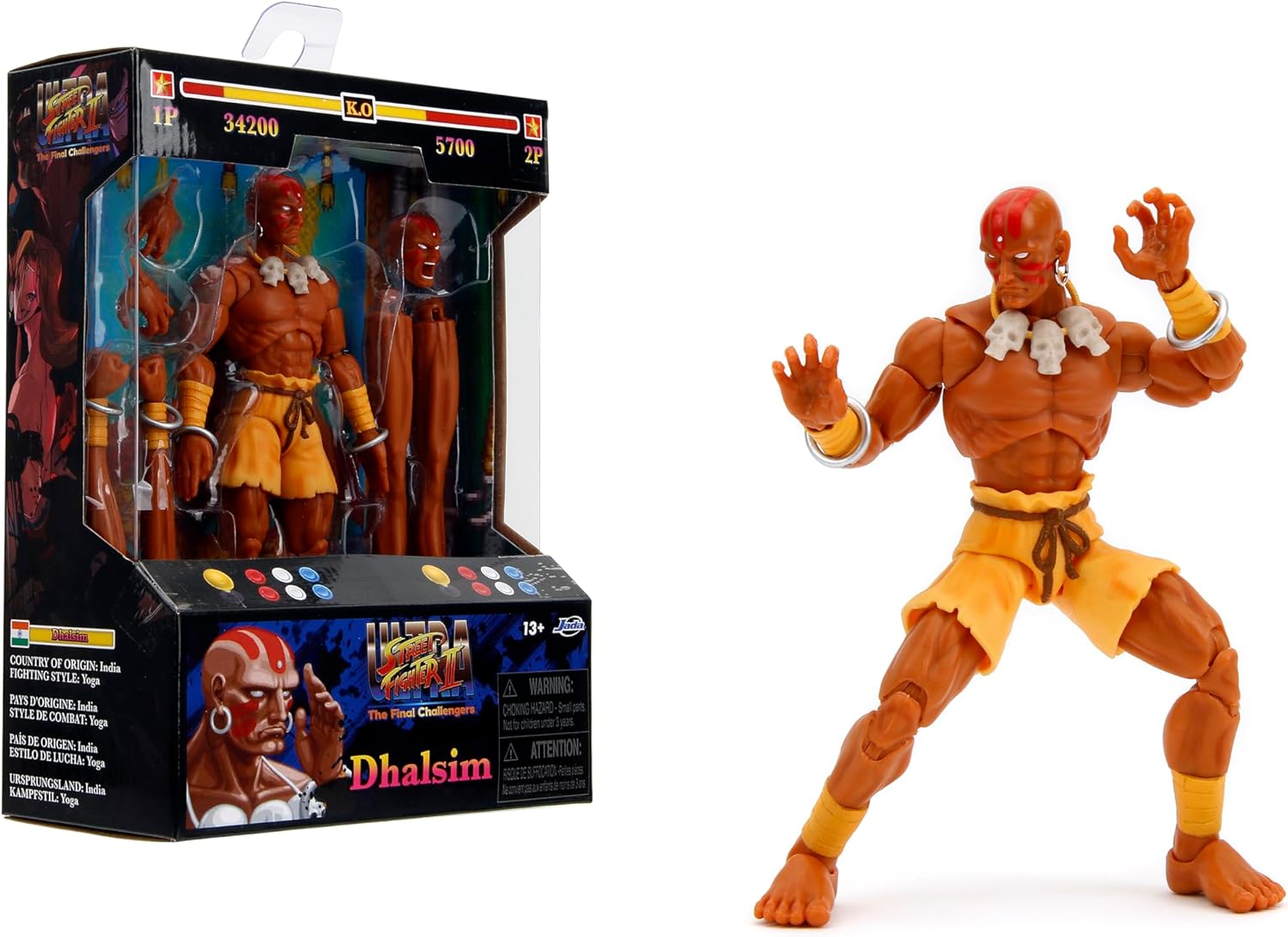 Street Fighter 6" Dhalsim Action Figure, Toys for Kids and Adults