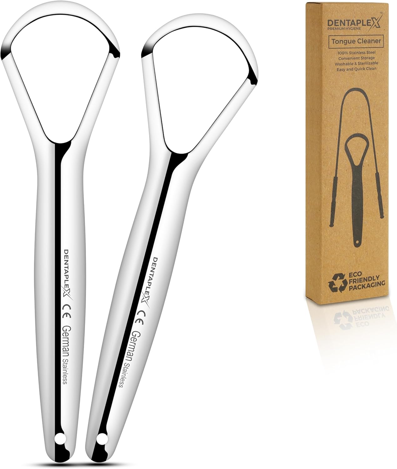 Tongue Scraper Metal Stainless Steel Tongue Scrapers for Adults Restore Fresh Breath Improve Taste and Oral Health with our tongue cleaners suitable for Men & Women Personal Hygiene - Tongue scraper 2