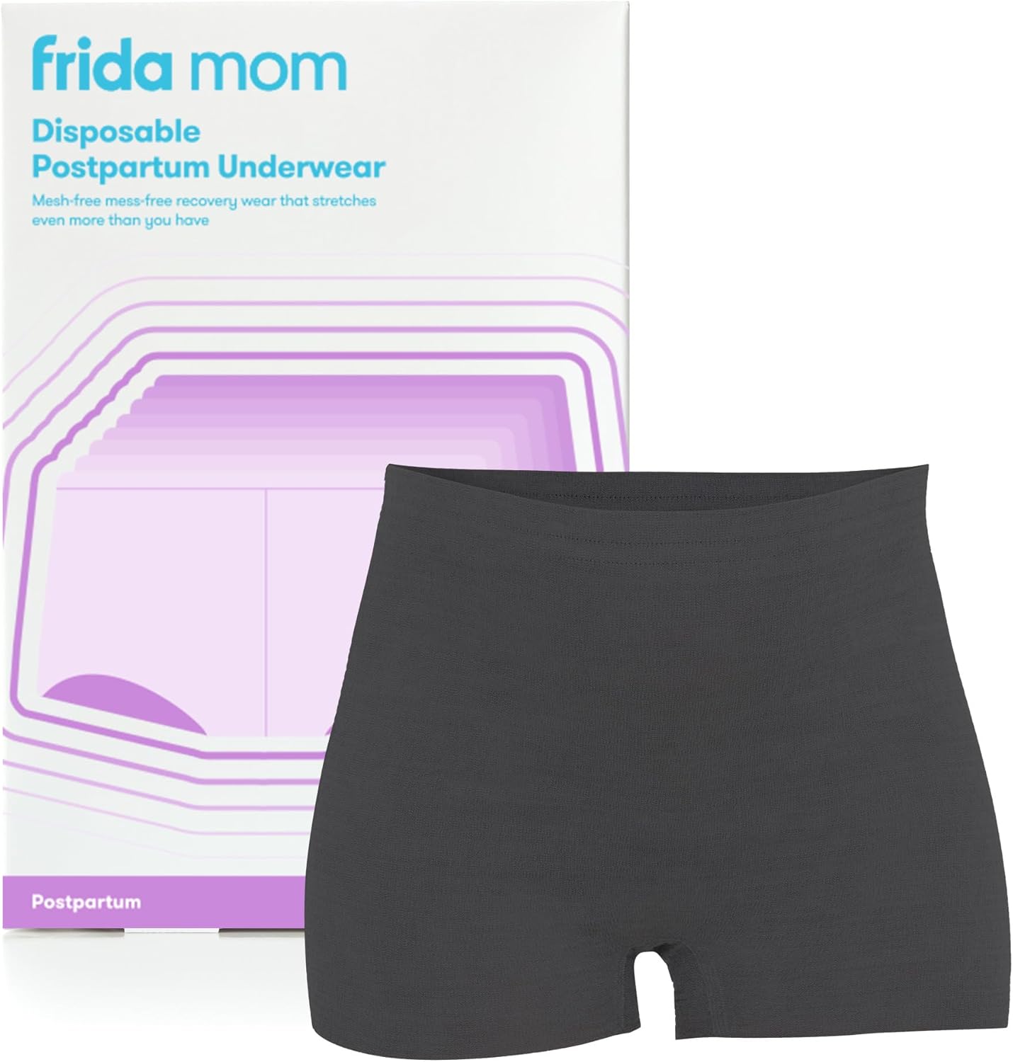 Frida Mom Postpartum Underwear, Disposable Boyshort Panties, Seamless, Stretch Support, New Mom Essentials