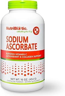 NutriBiotic - Sodium Ascorbate Buffered Vitamin C Powder, 16 Oz | Vegan, Non-Acidic & Easier on Digestion Than Ascorbic Acid | Essential Immune Support & Antioxidant Supplement | Gluten & GMO Free