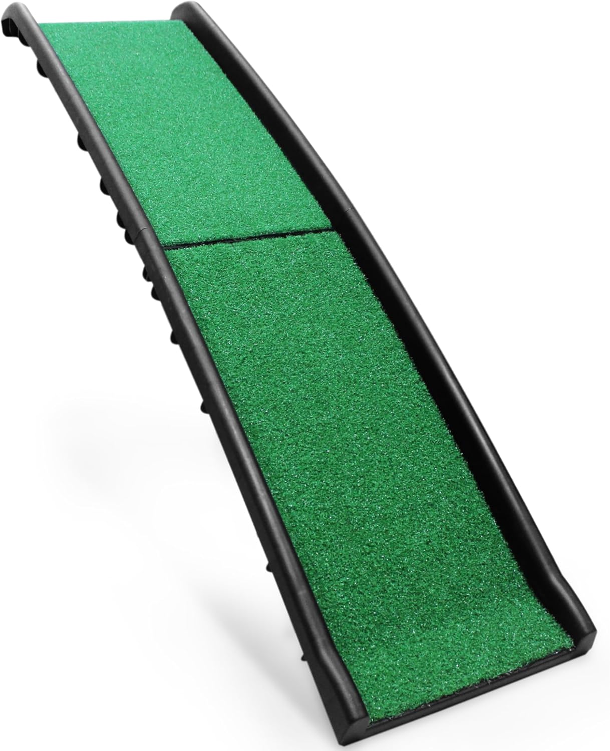 PawStep 50894 Pet Ramp with Poly Grass - Folding, Portable Dog Ramp for Cars, SUV & Trucks - Non-Slip Surface - Lightweight & Durable - Supports Large Dogs up to 200 lbs