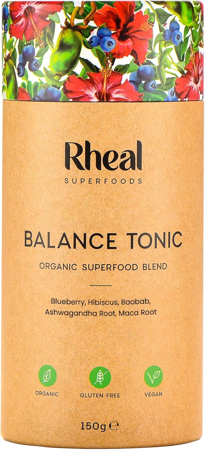 Rheal Balance Tonic 150g | 30 Servings | for Your Daily Balance with Superfoods & Adaptogens | Supports Women's Health & Wellness | 100% Organic & Gluten Free | Plant Based | Certified B Corp