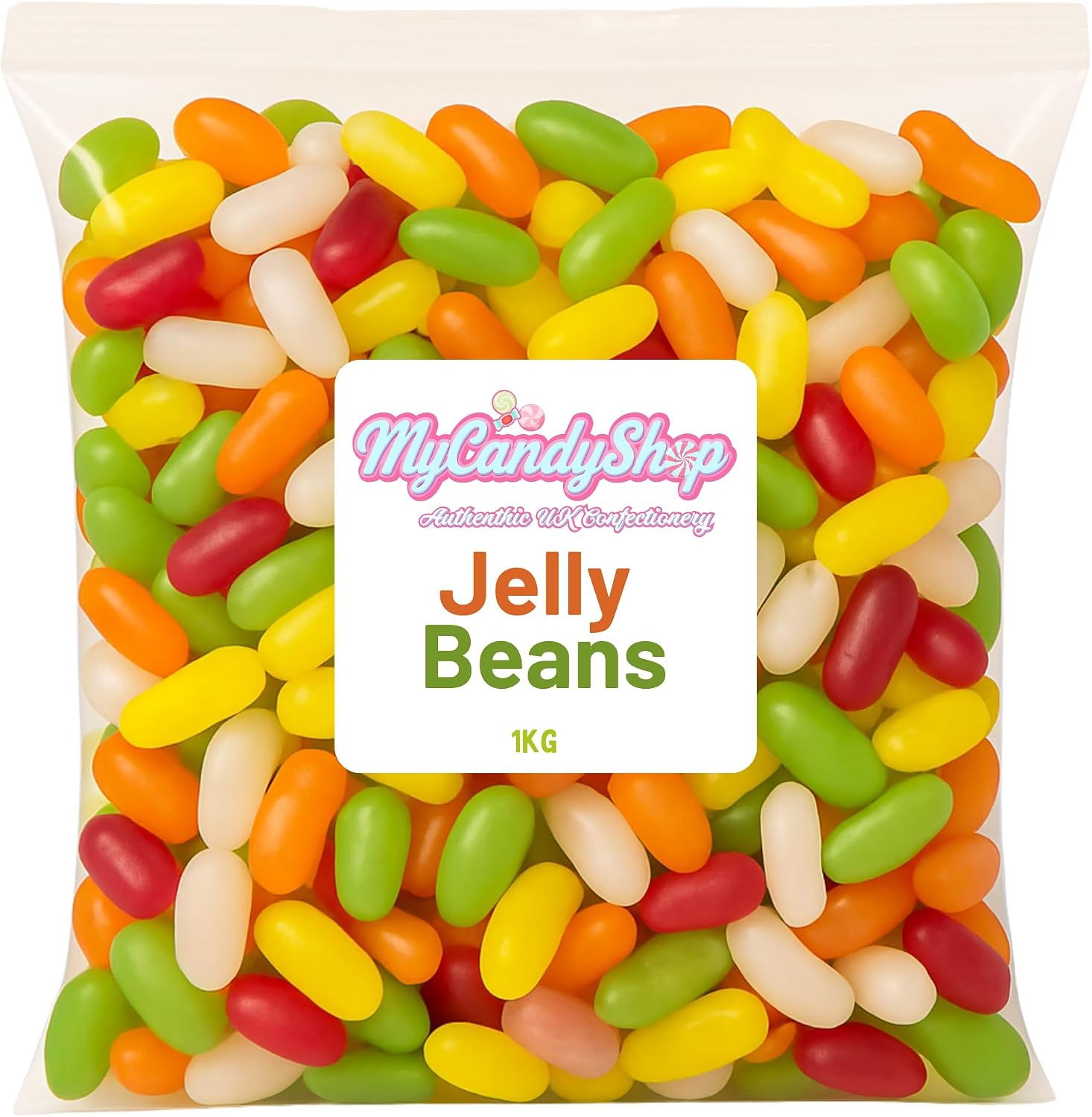 Original Jelly Beans 1kg Bulk - Sweets in Bulk Cheap for Parties, Gifts & Sharing - Retro Sweets 1KG - UK MADE