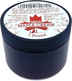 Nova Maple Cream - Pure Grade-A Maple Cream Butter Spread (1 Pound)