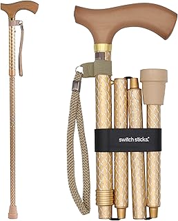 Switch Sticks Walking Cane for Men or Women, Foldable and Adjustable from 32-37 Inches, FSA and HSA Eligible