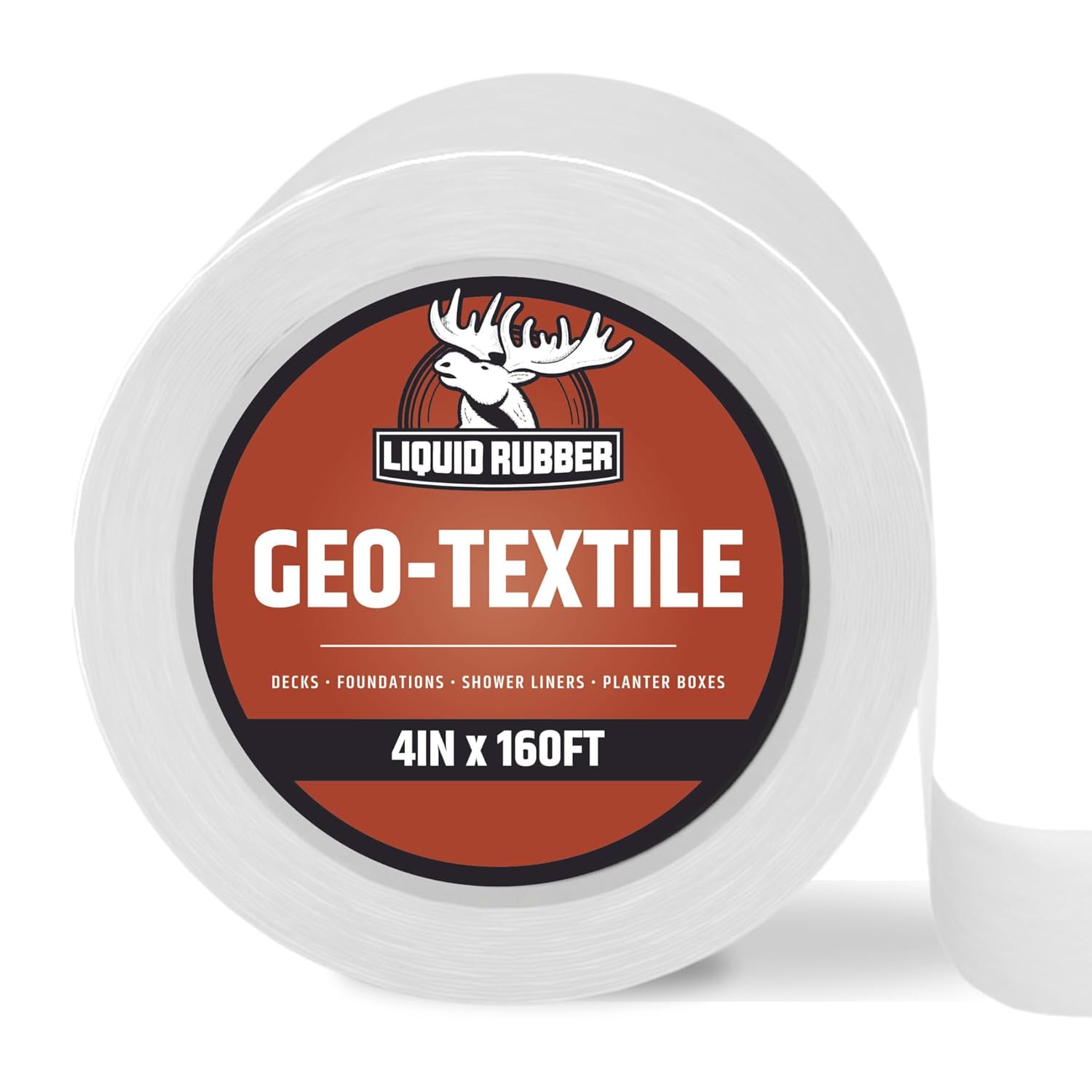 Liquid Rubber Geo-Textile - Fix Leaks - Repair and Restore - Easy to Use, 4 Inch x 160 Foot Roll