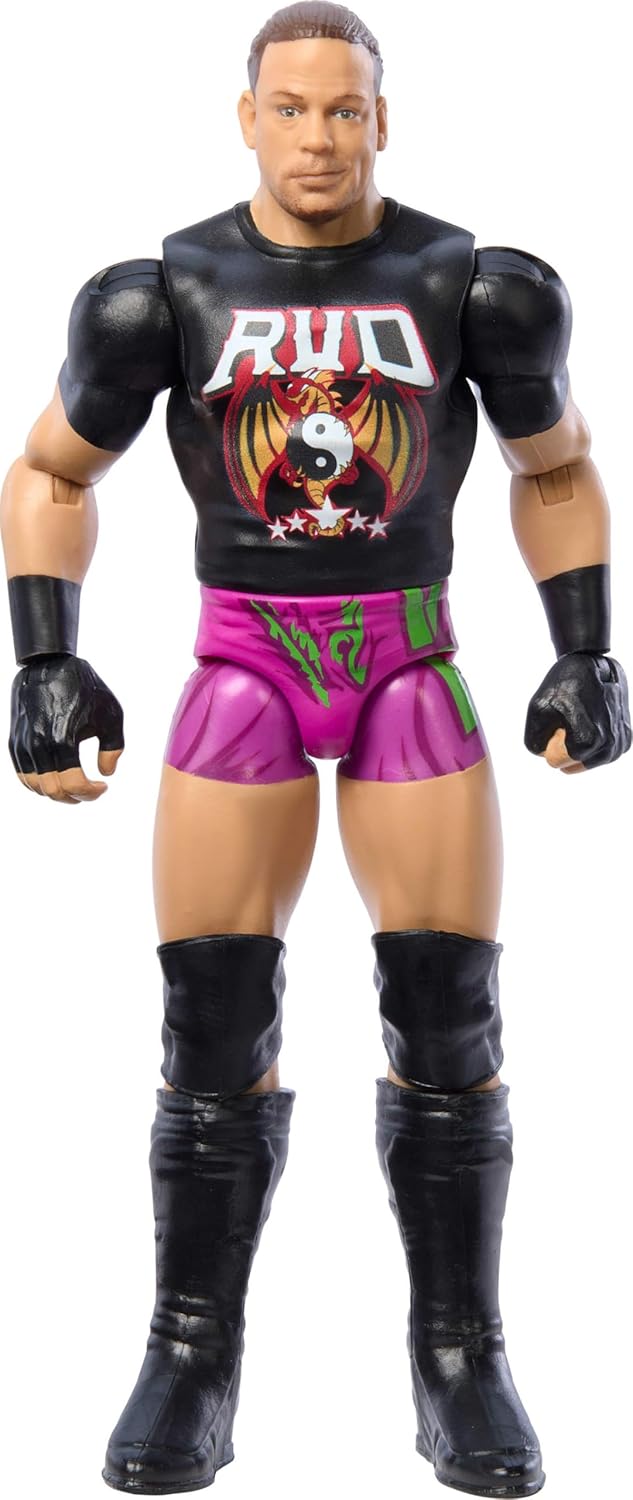 Mattel WWE Rob Van Dam Action Figure, Main Event Series #151 6-inch Collectible with 10 Articulation Points & Life-Like Look