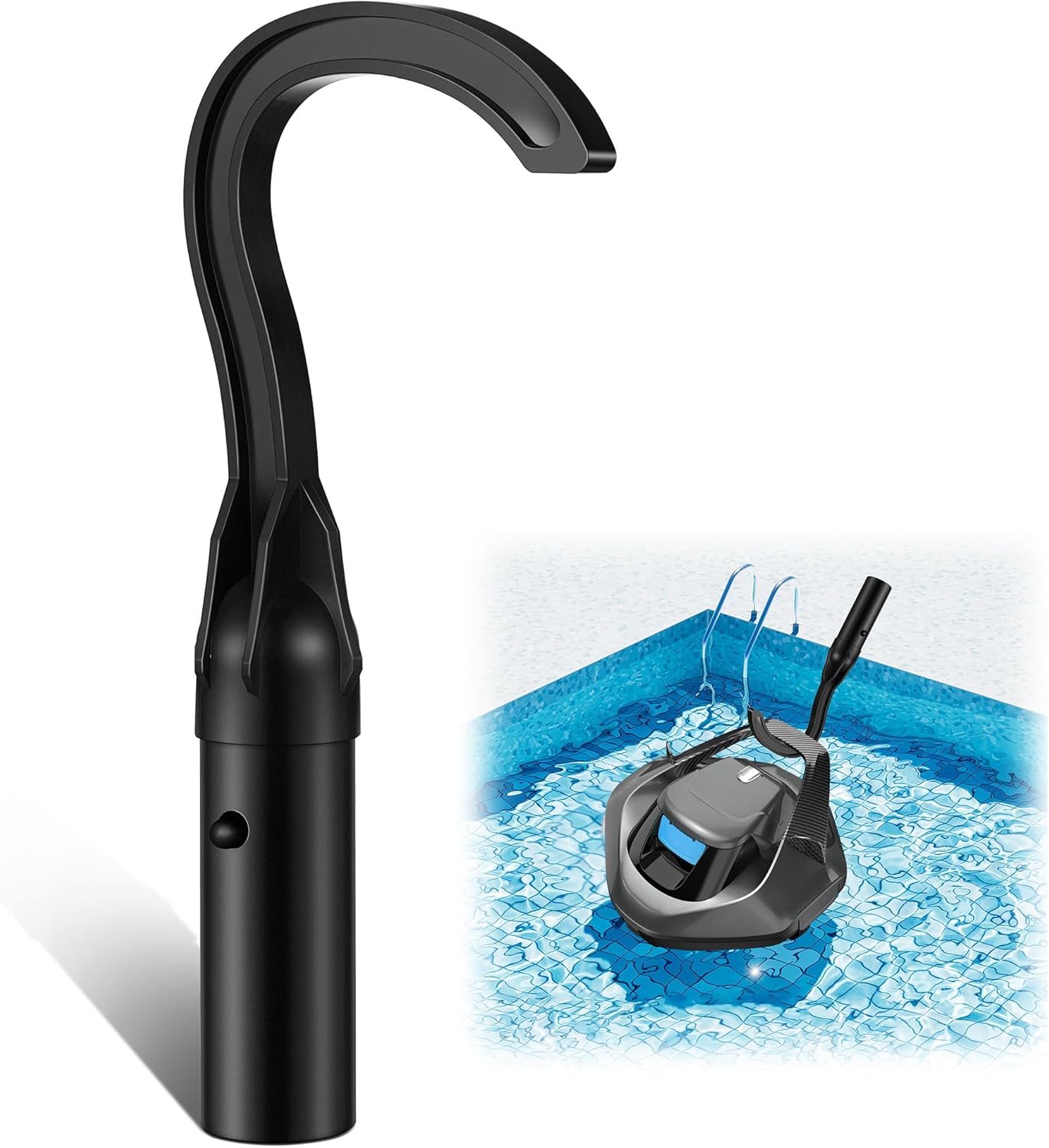 Hook for Robotic Pool Cleaner, Pool Hooks for Poles for Use In All Robotic Pool Vacuum Cleaner Including Cordless, Above Ground and Underwater, Suitable for Telescopic Poles