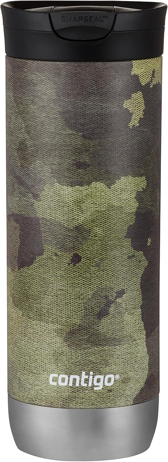 Contigo Huron Stainless Steel Travel Mug with SNAPSEAL Lid, 20oz., Camo