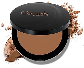 Osmosis Mineral Pressed Base Foundation, Lightweight Powder Makeup, Medium To Full Coverage, Matte Finish, 8 Shades, Earth, 0.34 Oz