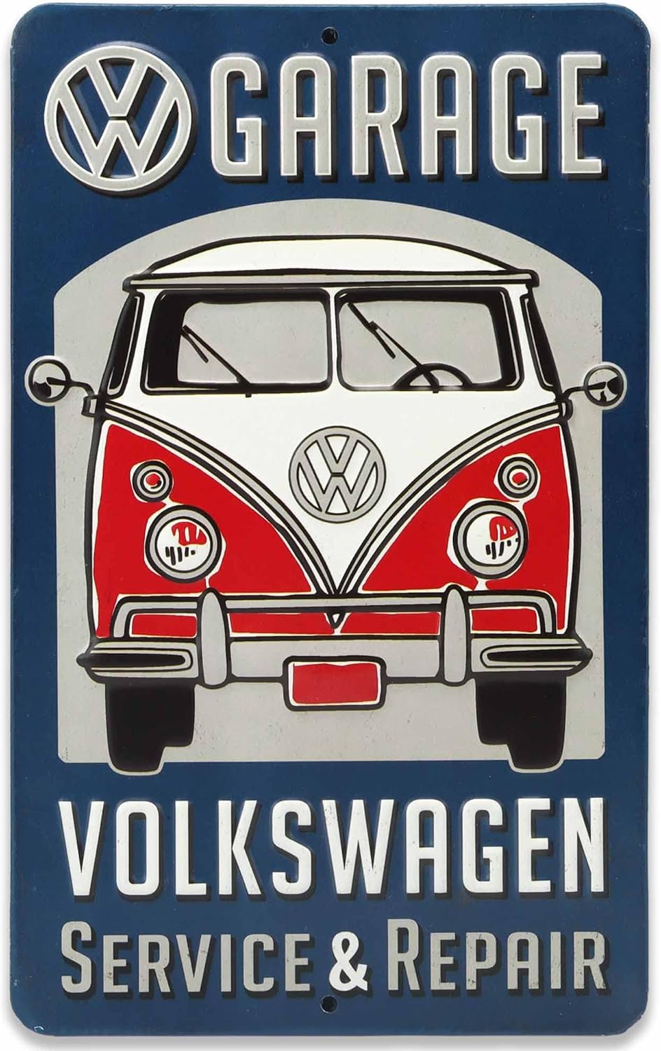 Volkswagen Garage Service and Repair Metal Sign - Vintage Volkswagen Sign for Garage or Man Cave