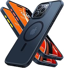 TORRAS Stronger Magnetic & Shockproof for iPhone 16 Pro Case, Military Grade Drop Protection, Compatible with MagSafe, Case for iPhone 16 Pro Case Slim, Silicone Anti-Scratch, Translucent Matte Black