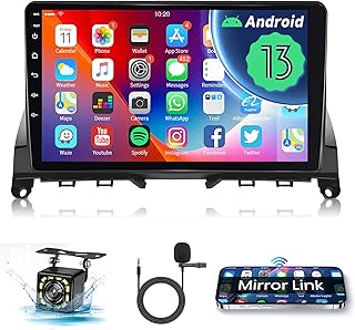 Android 13 Car Stereo Radio for Mercedes Benz C-Class C180 C200 C230 C250 C300 C350 W204 S204 2006-2011 with GPS Navigation, Rimoody 9'' Touchscreen Bluetooth FM WiFi Mirror Link Backup Camera