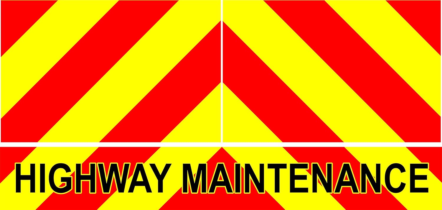 Motorway Maintenance Chevron Magnet Kit - 620x90mm (Highway Maintenance) (Magnets)