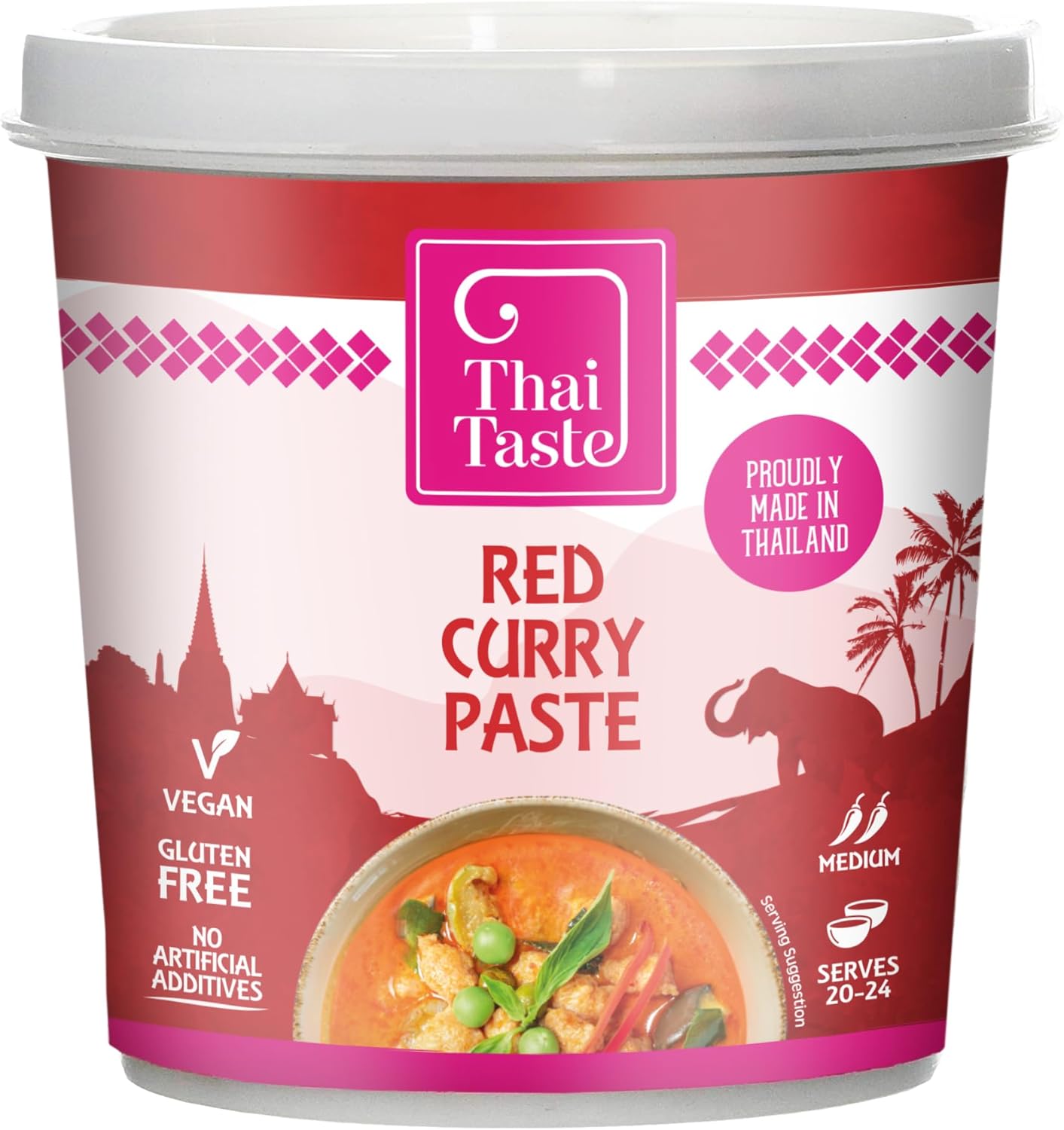 Thai Taste Red Curry Paste in Tub, 400g