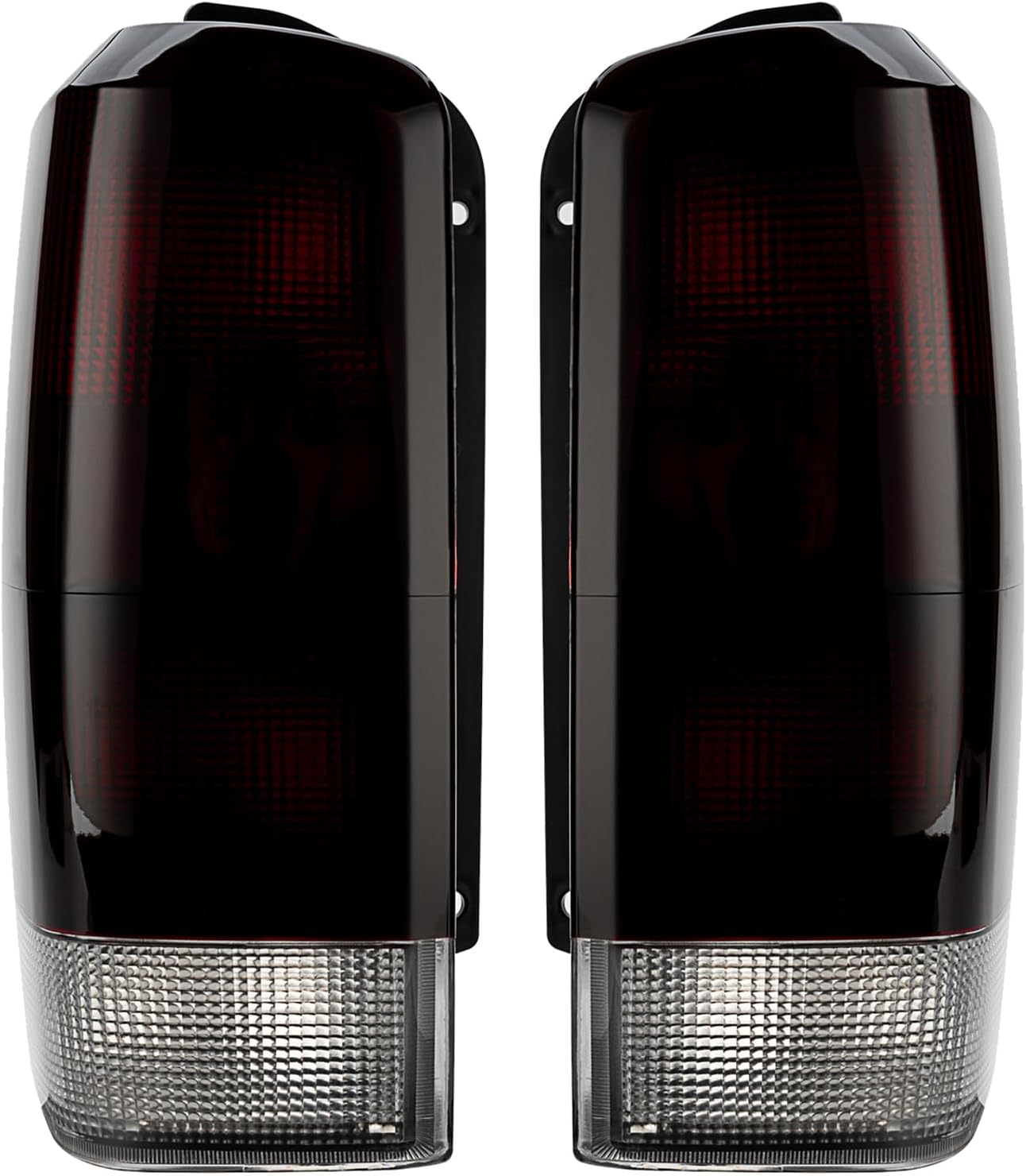 For 1997 1998 1999 2000 2001 Jeep Cherokee Tail Lights Assembly Replacement for 97-01 Rear Brake Lamps Driver and Passenger Side, Red Smoked Lens OE # CH2800128, CH2801128