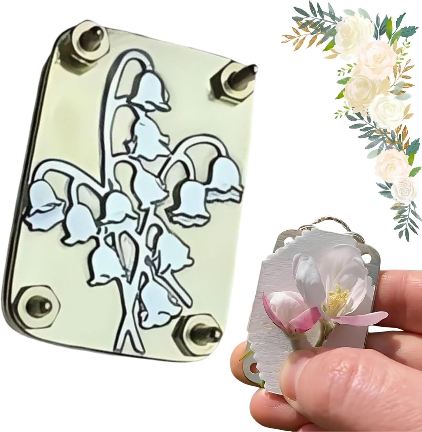 OuXing Micro Flower Press,Flower Press for Adults,Fl-ower Pr-essing,Miniature Flo-wer Pr-ess Kit,Plants Art & Crafts Flow-ers Pres-Sing,Mini Flo-wer Press,Press-ed Plant Preservation Kit