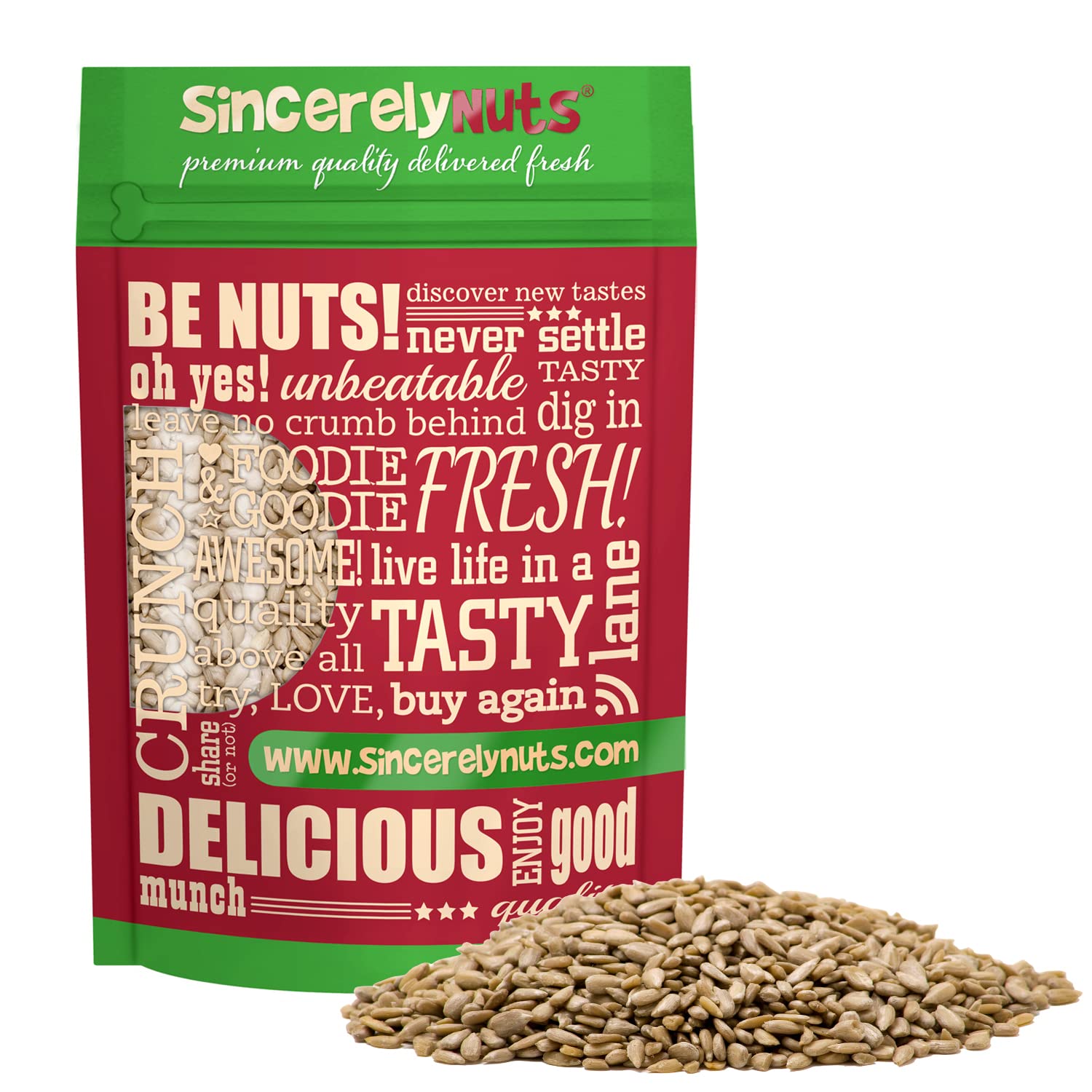 Sincerely Nuts Sunflower Seed Kernels Raw (No Shell) (2lb bag) | Delicious Antioxidant Rich Snack | Source of Protein, Fiber, Essential Vitamins & Minerals | Vegan and Gluten Free