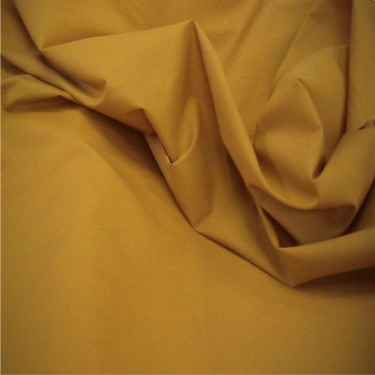 Falconsuperstore 1/2 metre | Mustard Yellow Plain Polycotton Poplin Fabric Japanese Qkt 4000 Poly Cotton Material Plain Colour Color Dressmaking Shirts Clothes Crafts 114cm Width