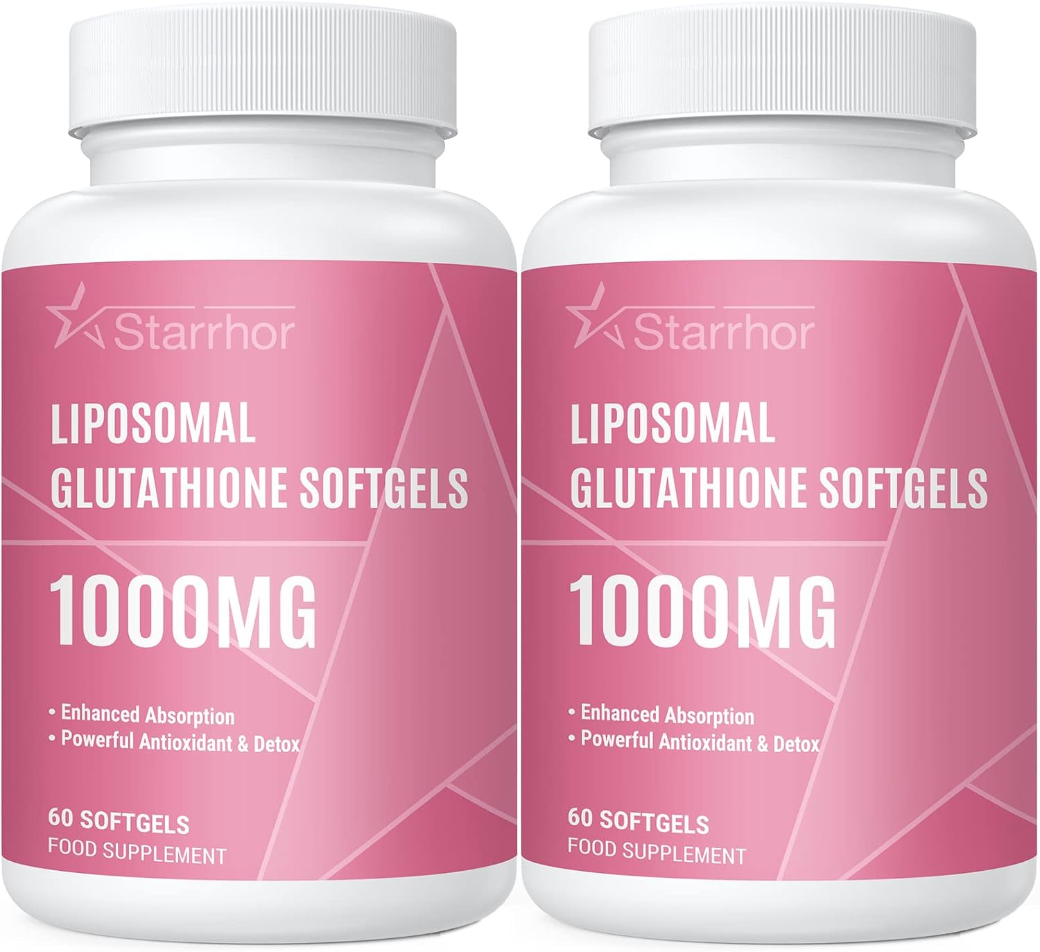 Liposomal Glutathione 1000mg, Reduced Glutathione with Vitamin C & Hyaluronic Acid, 120 Softgels