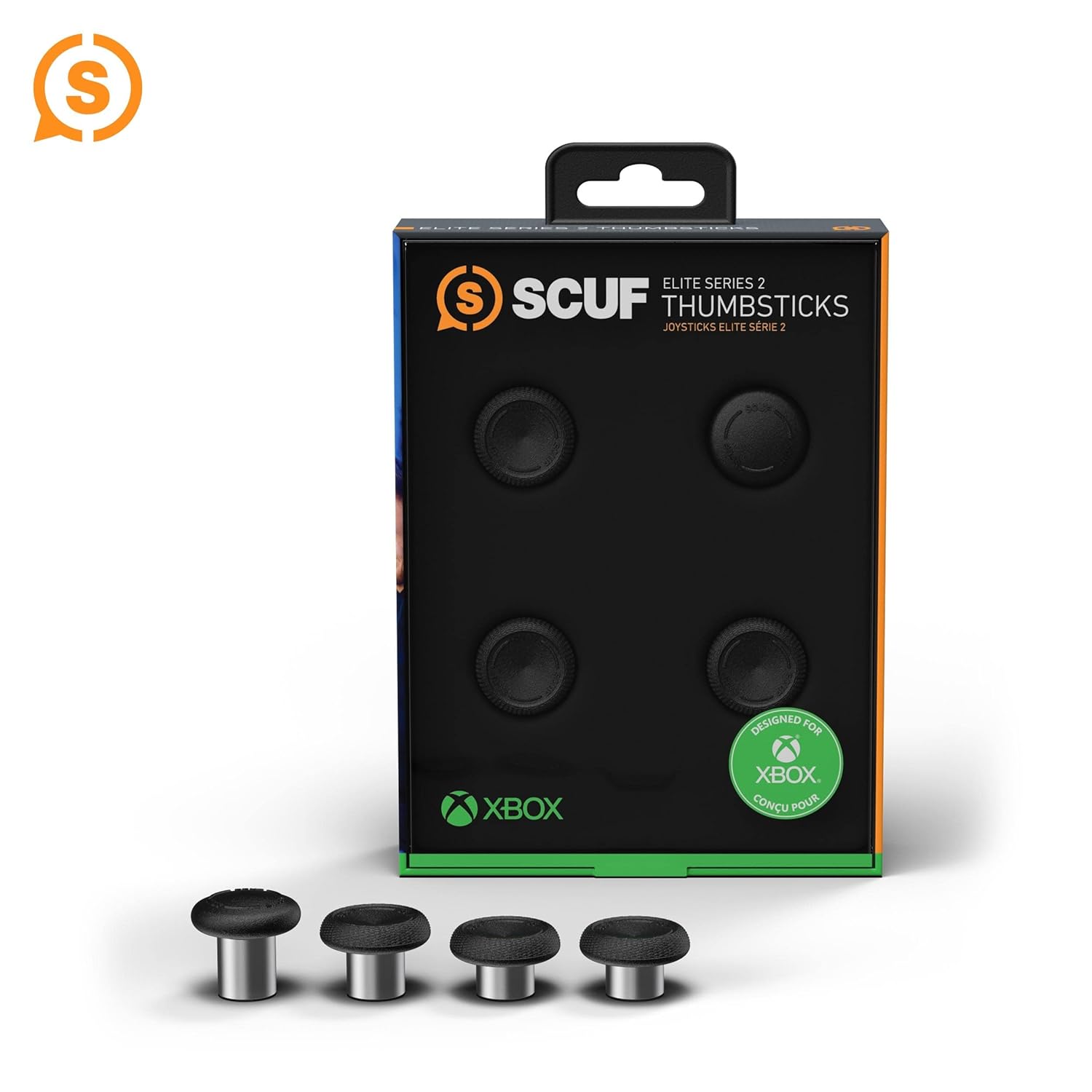 SCUF Elite Series 2 Thumbsticks for Xbox Elite Series 2 | 4-Pack – Black