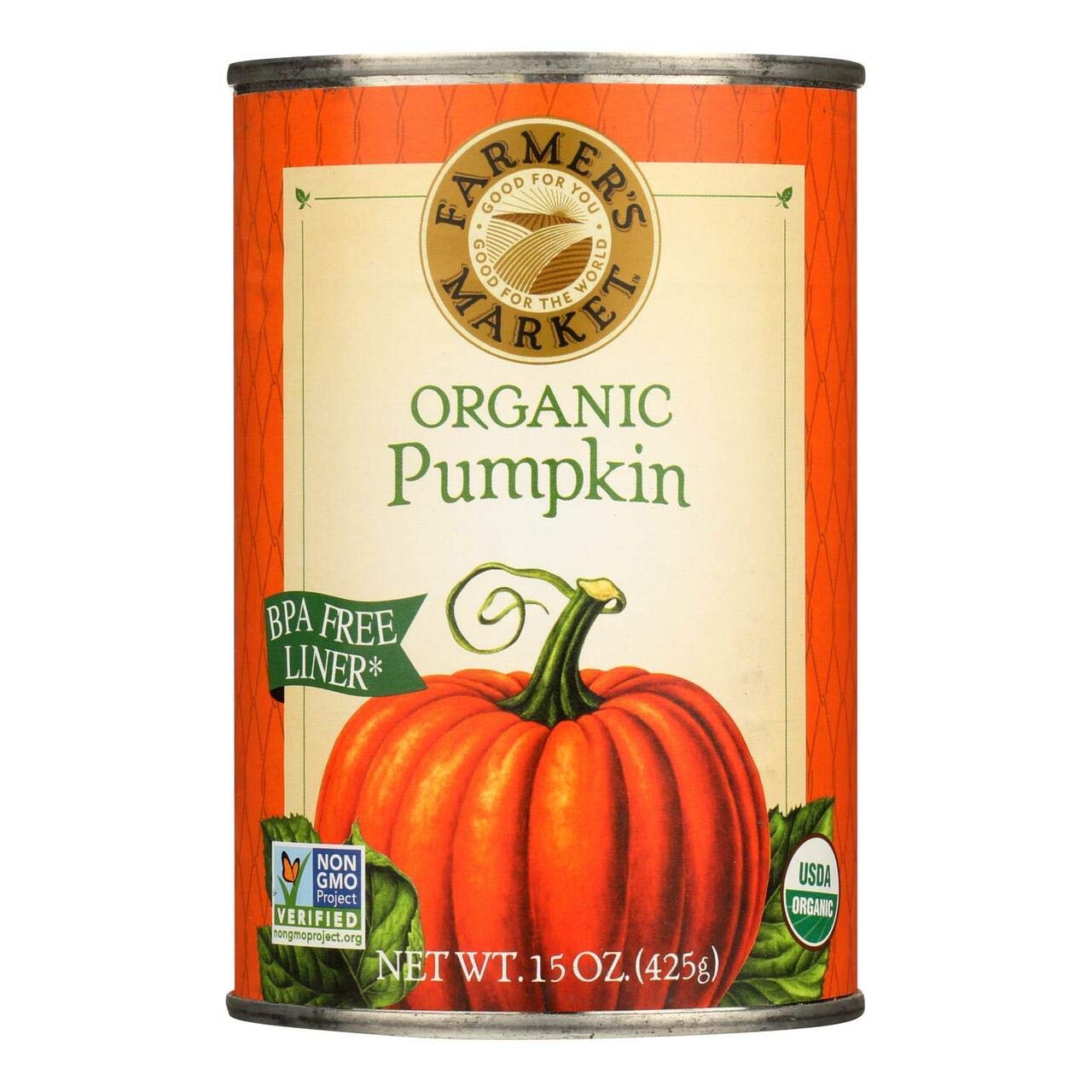 FARMERS MARKET FOODS PUMPKIN ORG, 15 Ounce (Pack of 12)