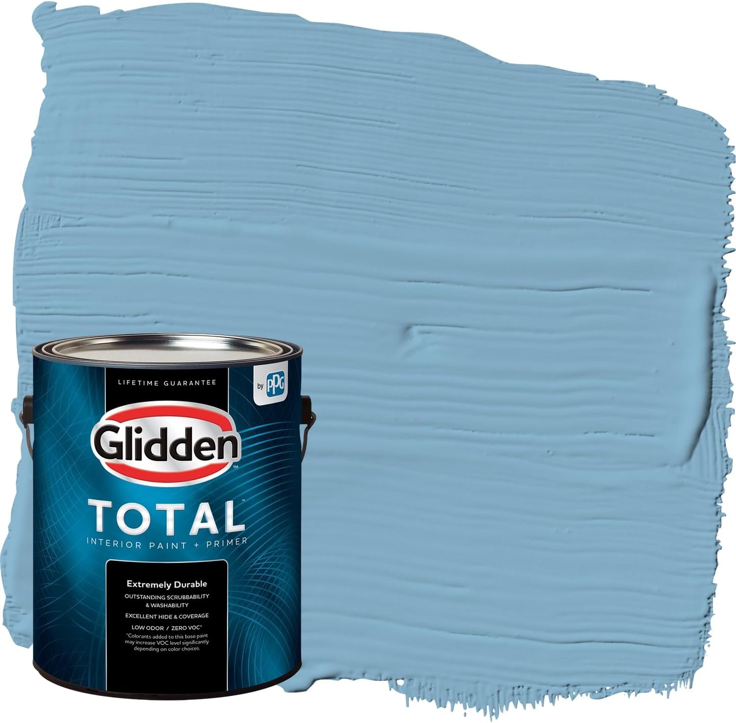 Glidden Total Interior Wall Paint & Primer All-in-One, Arabella/Blue, Eggshell, 1 Gallon